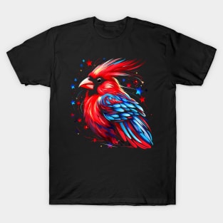 Patriotic Cardinal Bird T-Shirt